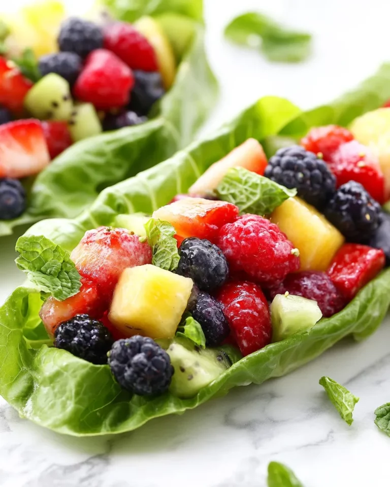 Berry Salad Fruit Lettuce Wraps