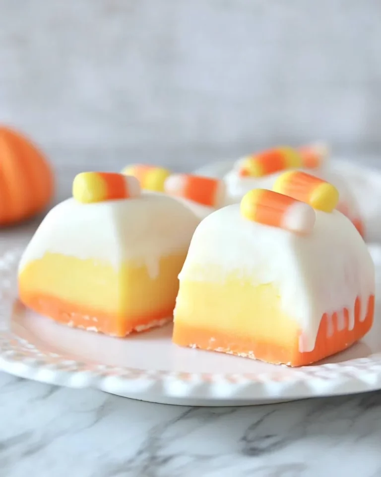 Candy Corn Cake Bites