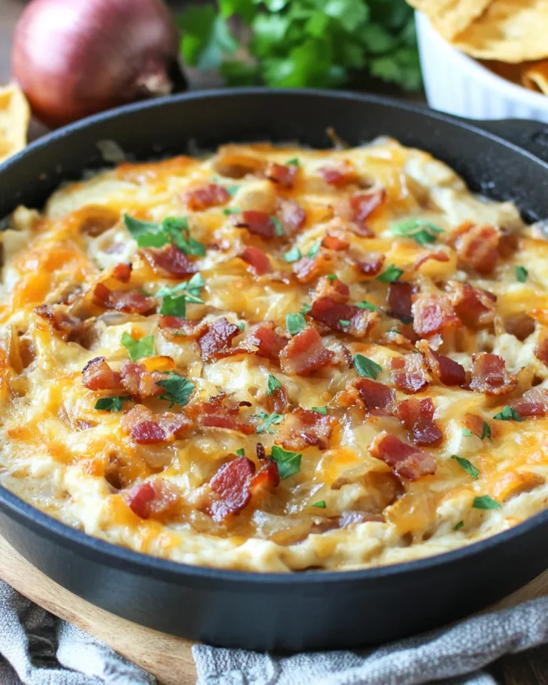 Caramelized Onion and Bacon Skillet Dip