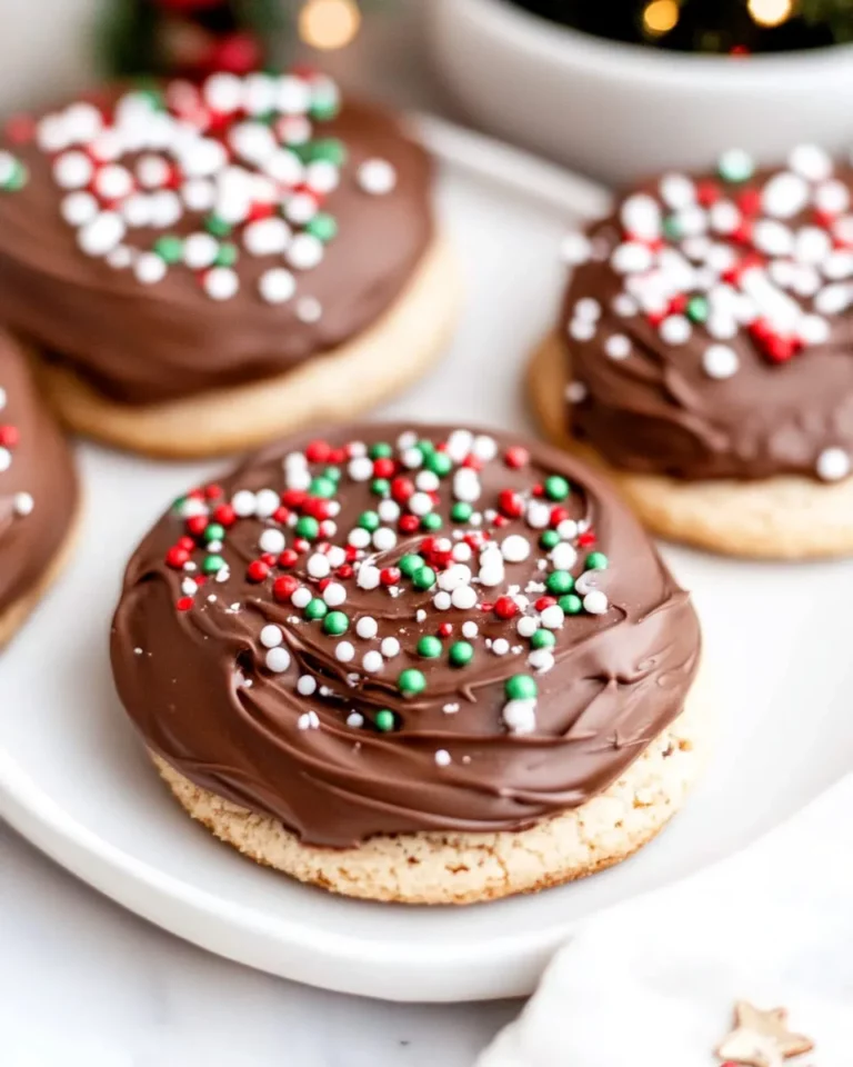 Chocolate Frosted Christmas Cookies