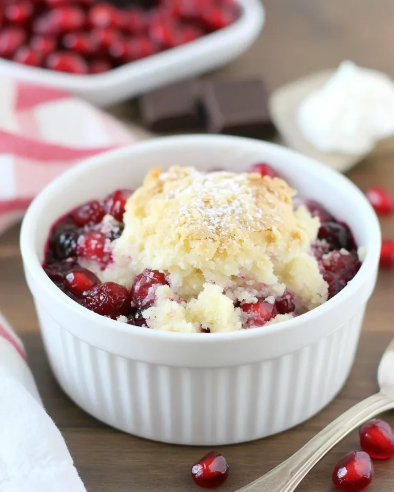 Cranberry Pomegranate Chocolate Cobbler