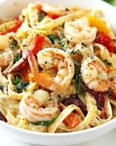 Creamy Greek Shrimp Pasta