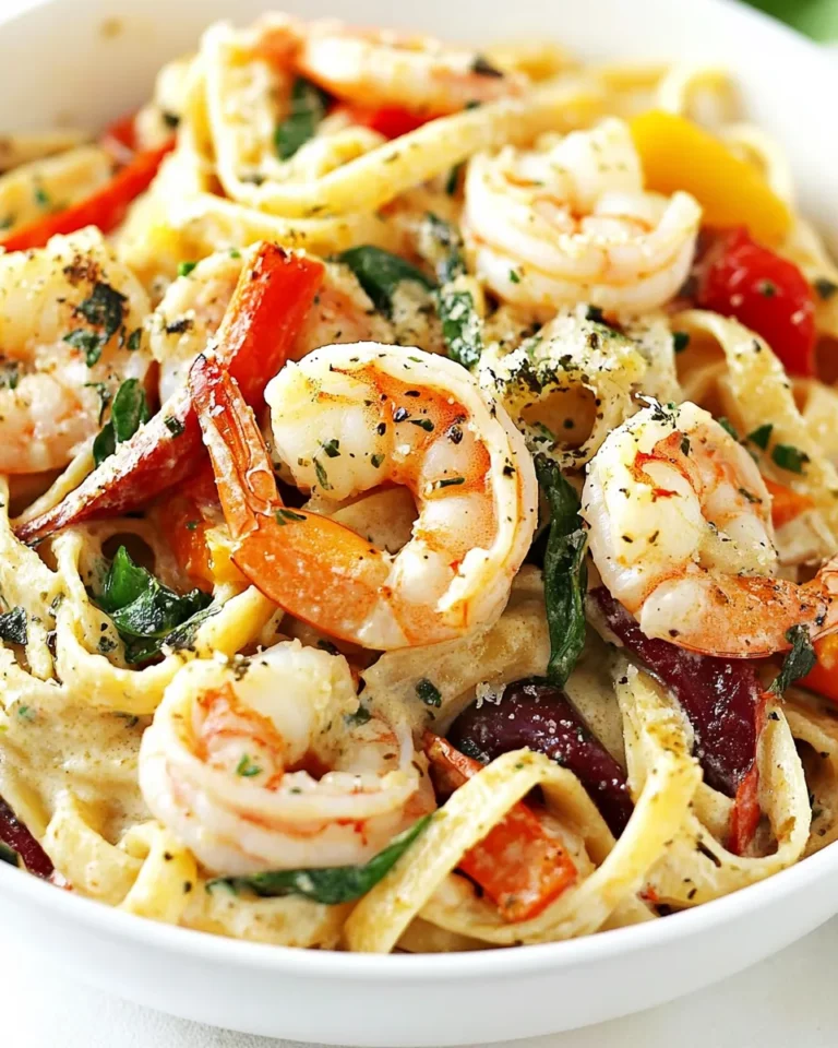 Creamy Greek Shrimp Pasta