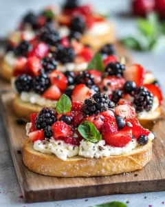 Fruit Goat Cheese Bruschetta