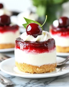 Individual Cherry Cheesecake Desserts