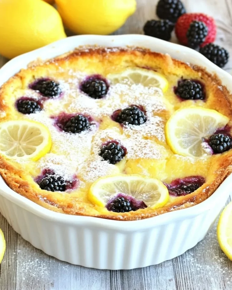 Lemon and Blackberry Clafoutis