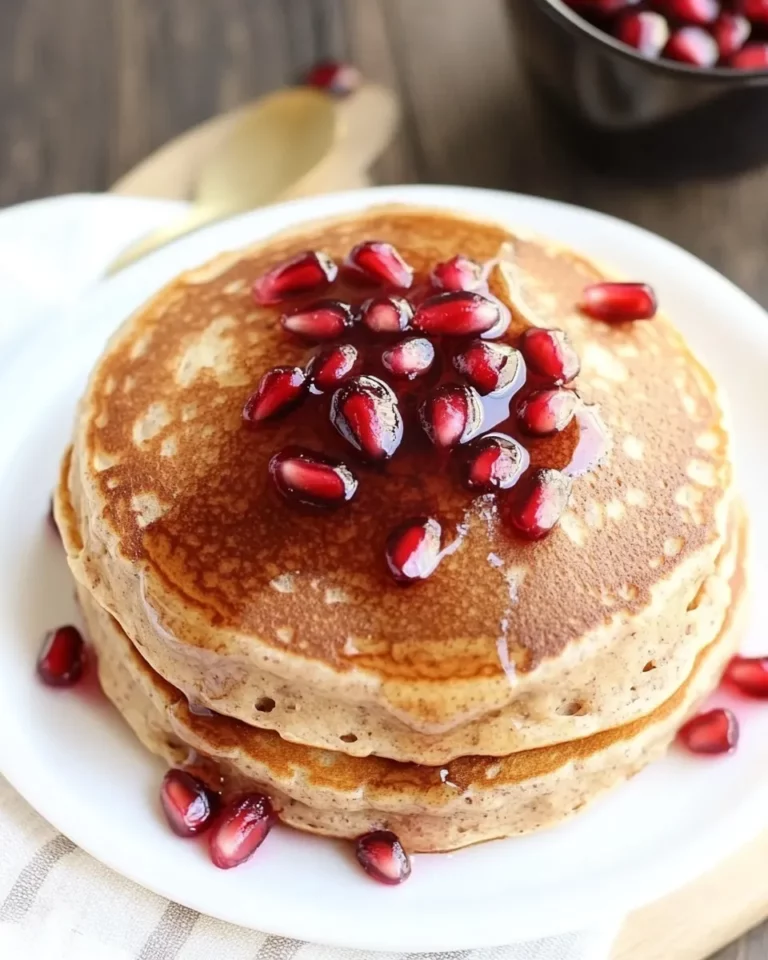 Pomegranate Whole Wheat Pancakes