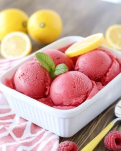 Raspberry Lemonade Sorbet