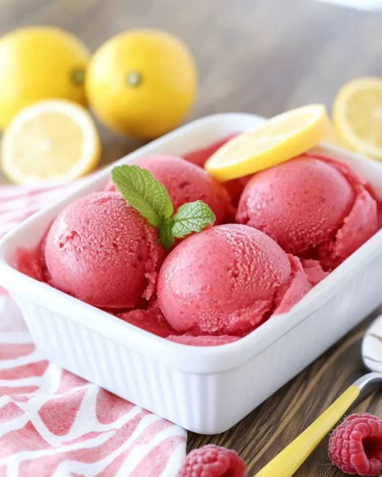 Raspberry Lemonade Sorbet