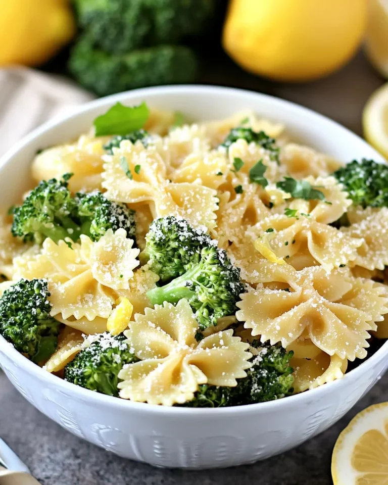 Warm Lemon Broccoli Pasta Salad