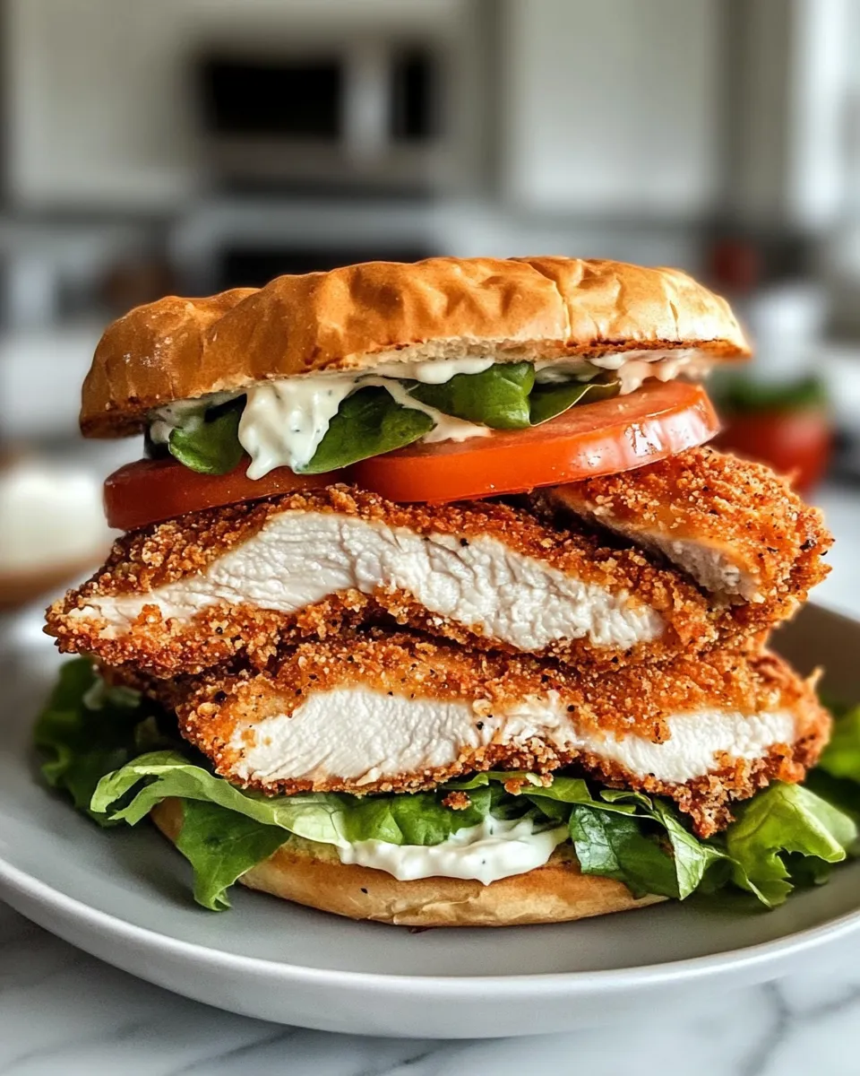 Homemade Crunchy Pickle-Brined Chicken Sandwich photo