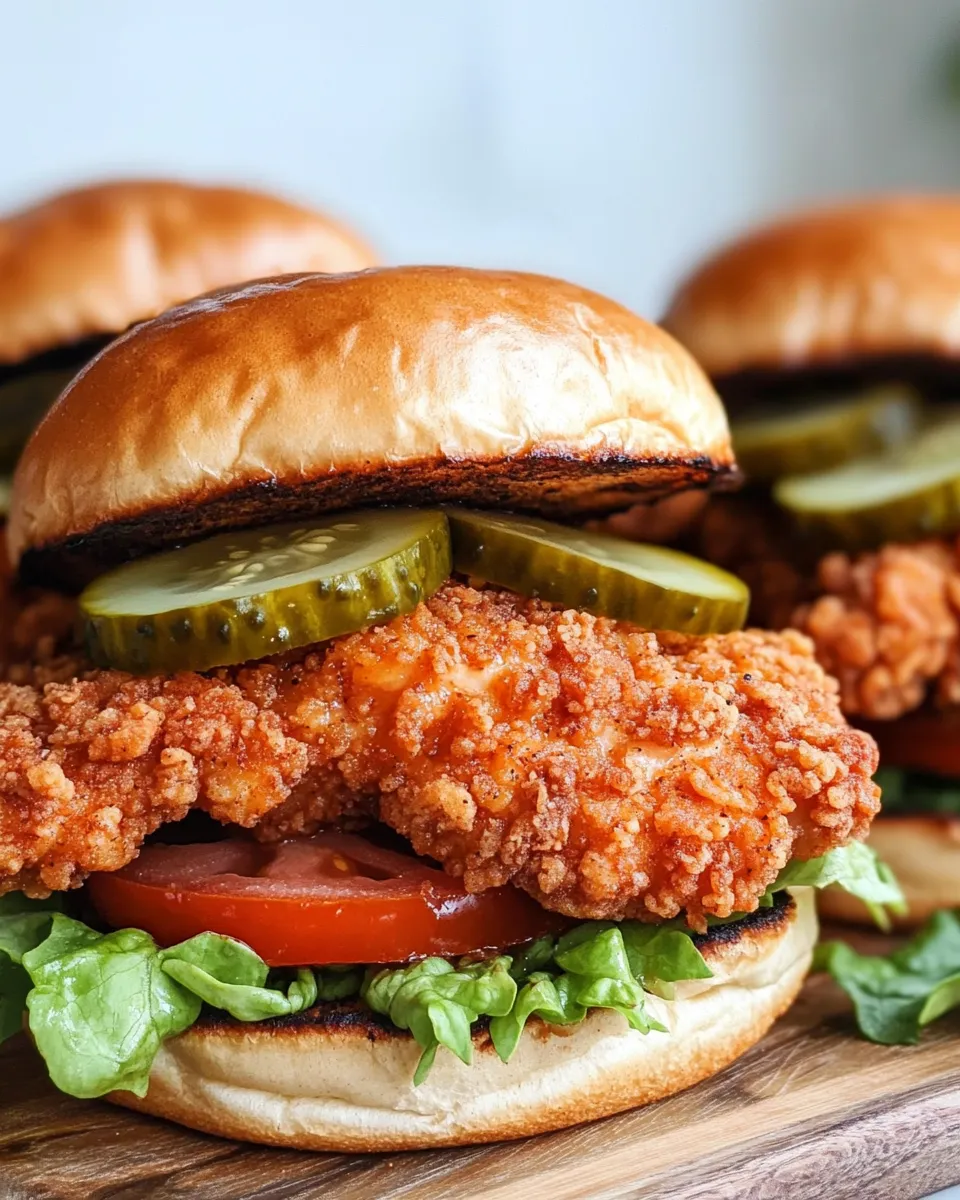 Delicious Crunchy Pickle-Brined Chicken Sandwich dish photo