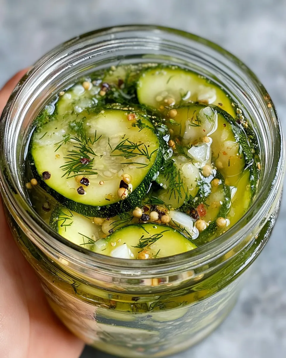 Homemade Dill-Garlic Pickled Zucchini Chips photo