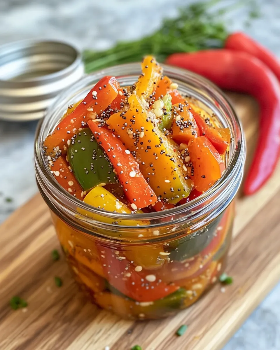 Homemade Everything-Bagel Pickled Peppers photo