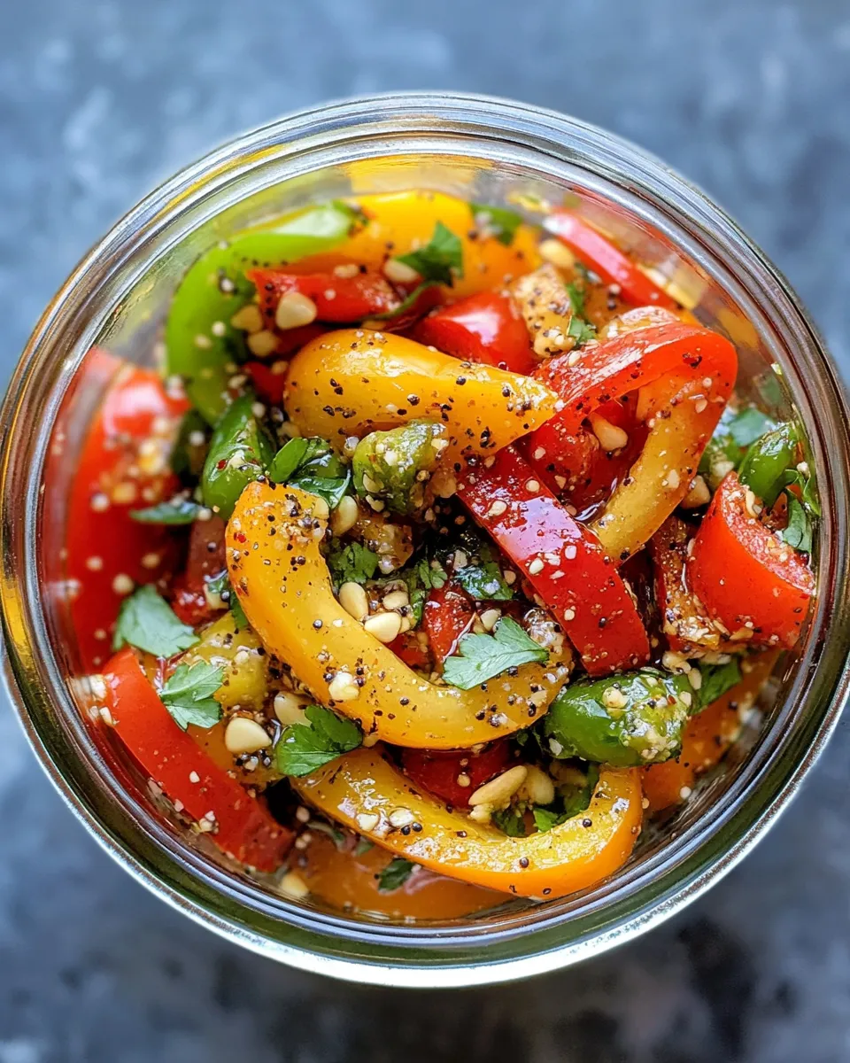 Delicious Everything-Bagel Pickled Peppers dish photo