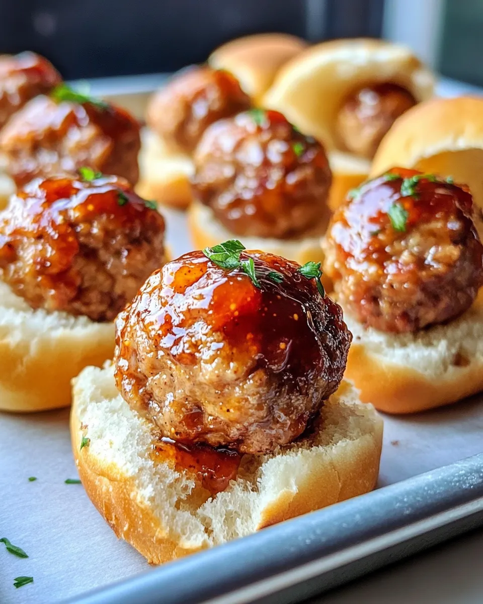 Delicious Fig-Jam BBQ Meatball Sliders recipe photo