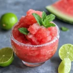Homemade Frozen Watermelon Daiquiri Slush (Mocktail) recipe photo