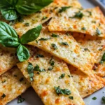 Homemade Garlic-Herb Flatbread Pizza Chips recipe photo