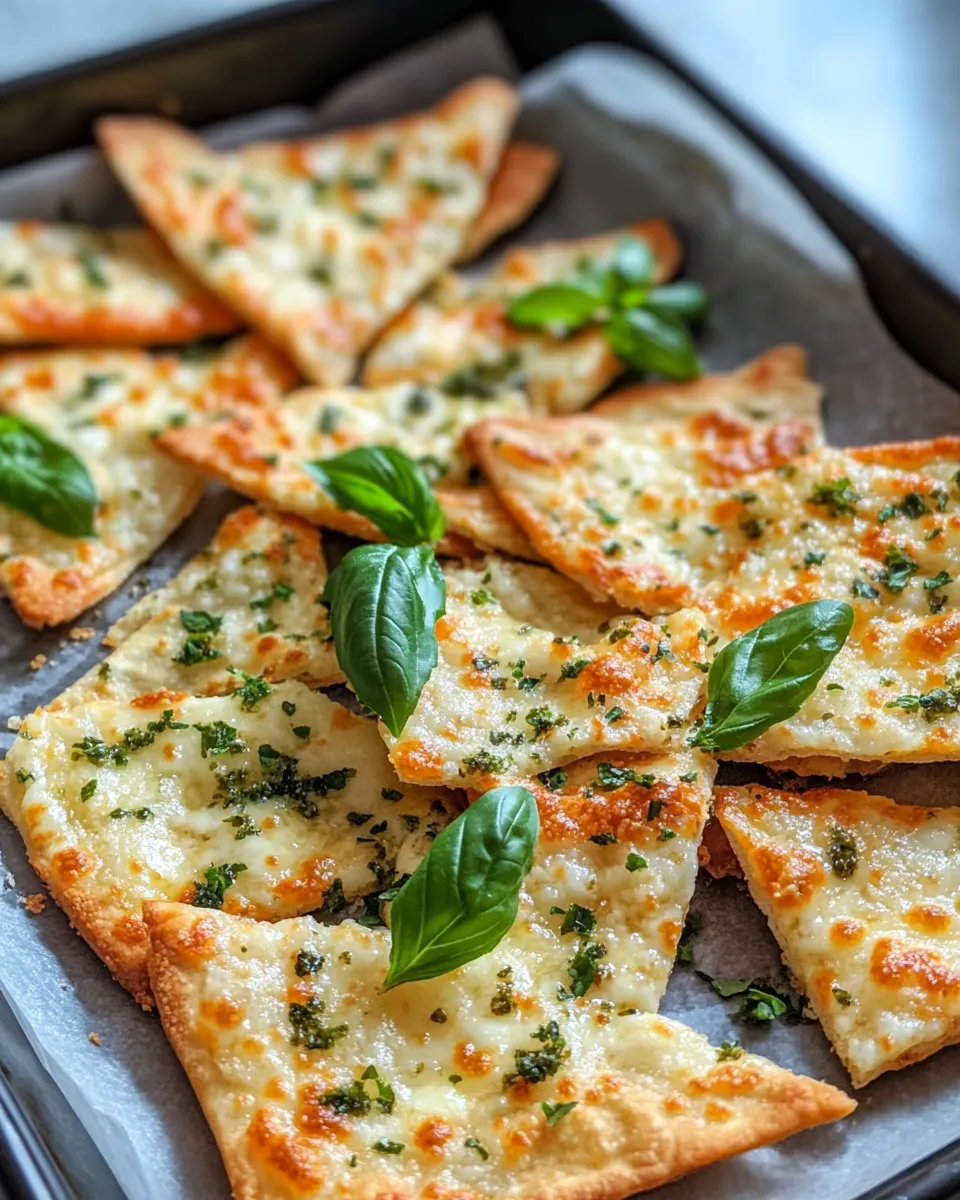 Classic Garlic-Herb Flatbread Pizza Chips dish photo