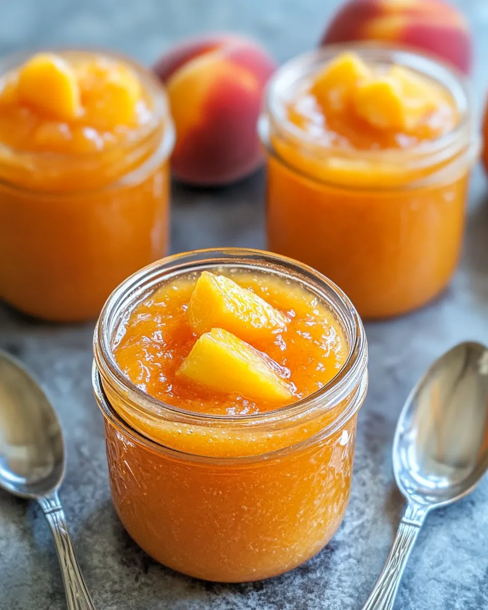 Homemade Instant-Pot Low-Sugar Peach Preserves recipe photo