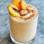 Homemade Peach Cobbler Protein Smoothie photo