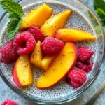 Homemade Peach Melba Chia-Seed Pudding photo
