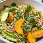 Homemade Peach & Zucchini Summer Ramen Salad photo