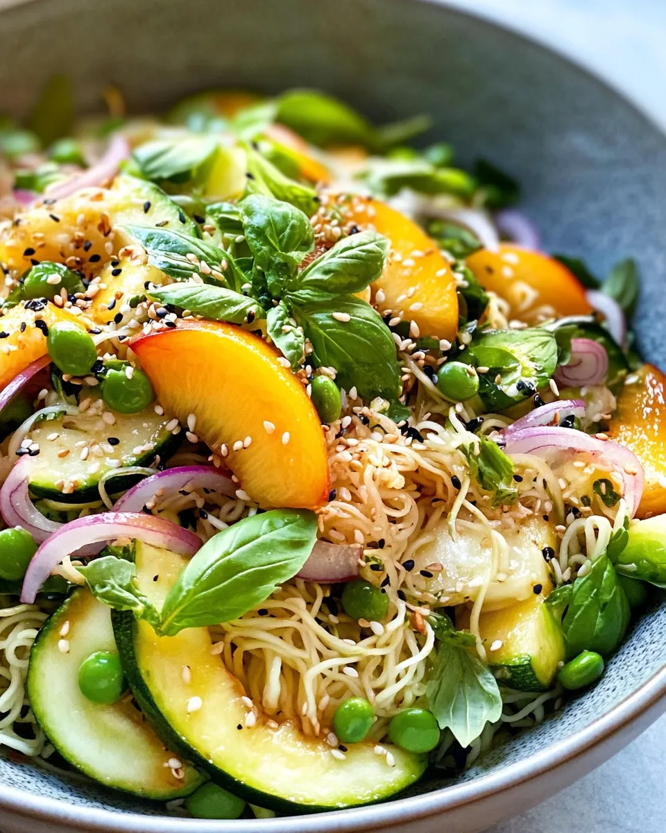 Classic Peach & Zucchini Summer Ramen Salad image