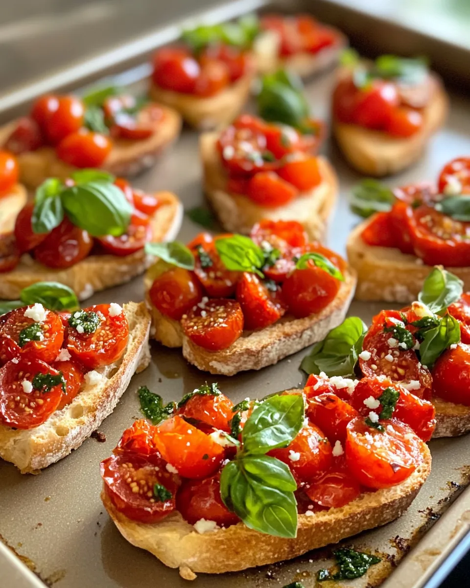 Easy Roasted Tomato & Fig-Jam Bruschetta photo