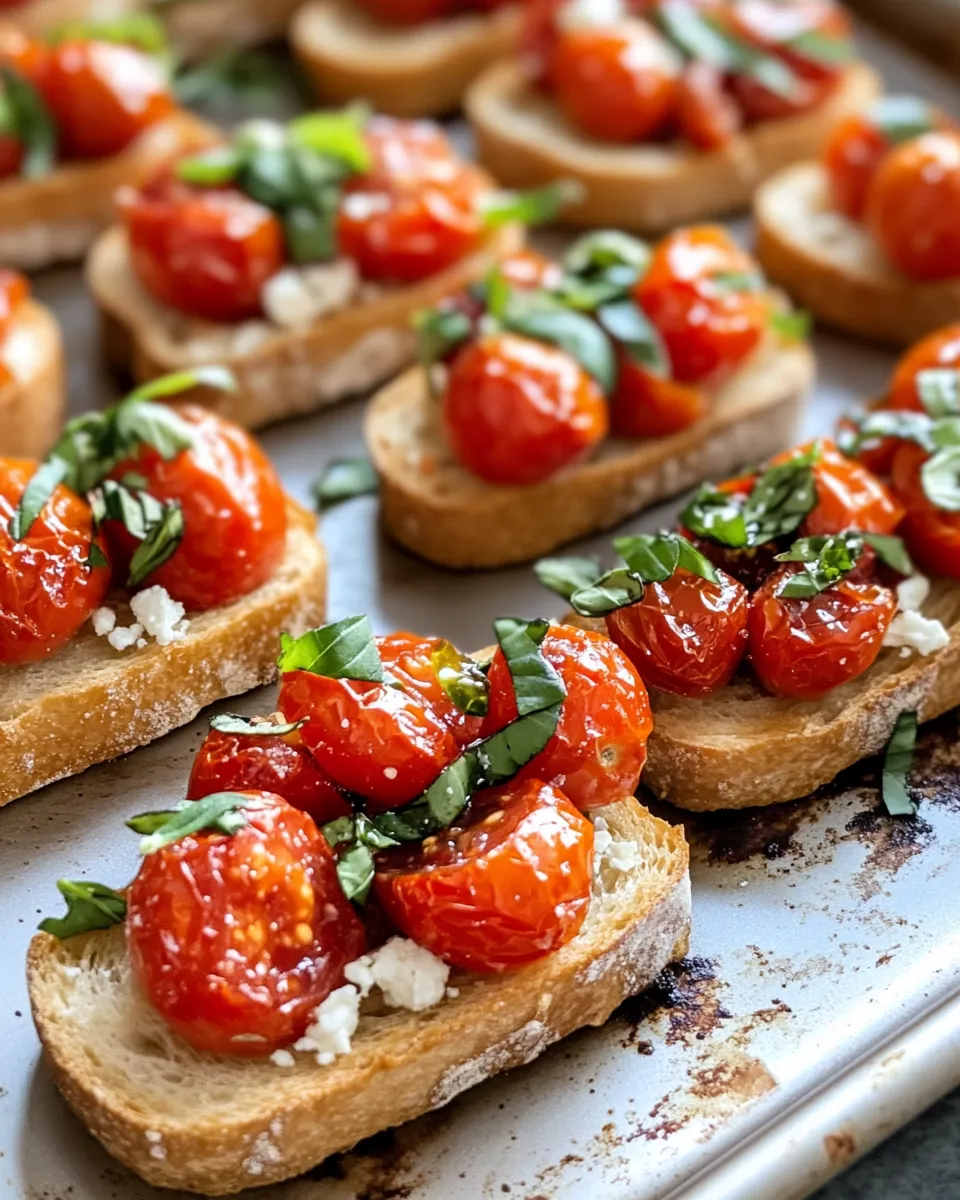 Homemade Roasted Tomato & Fig-Jam Bruschetta dish photo