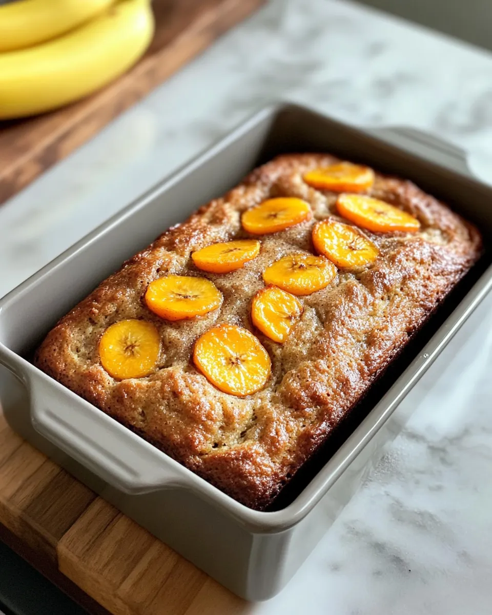Easy Spiced Peach & Banana Breakfast Loaf dish photo