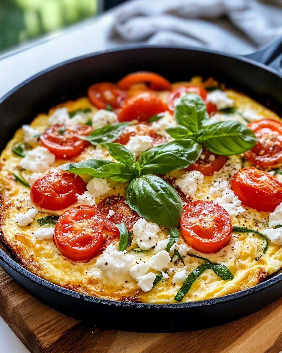 Easy Summer Squash & Feta Picnic Frittata food shot