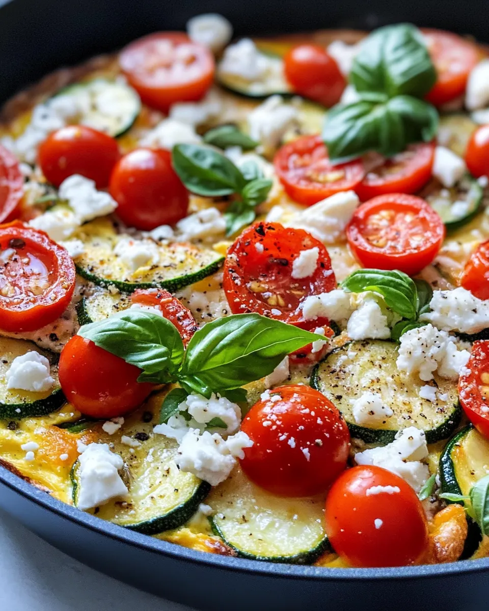 Delicious Summer Squash & Feta Picnic Frittata plate image