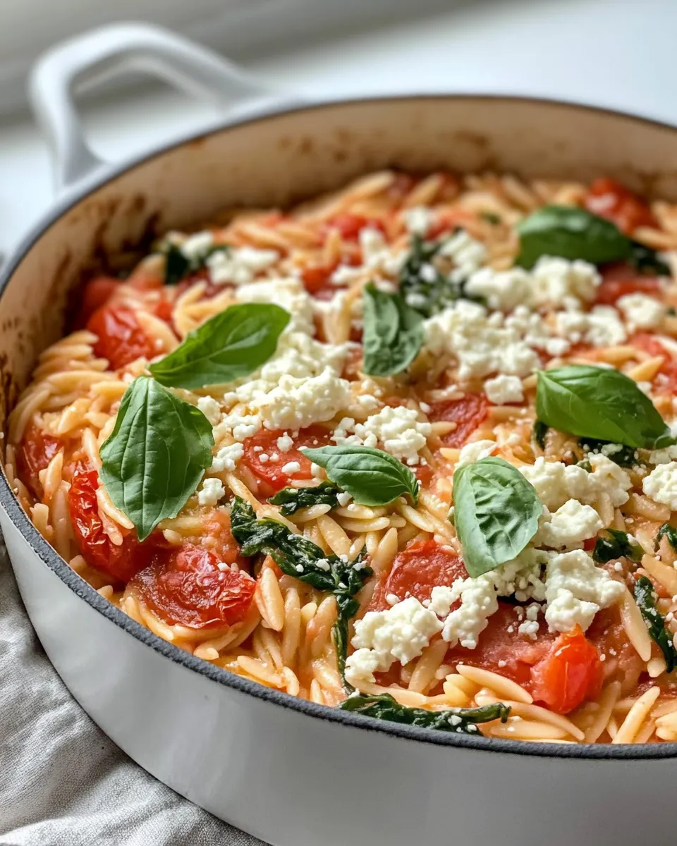 Homemade Tomato-Feta Orzo Bake (One Dish) recipe photo