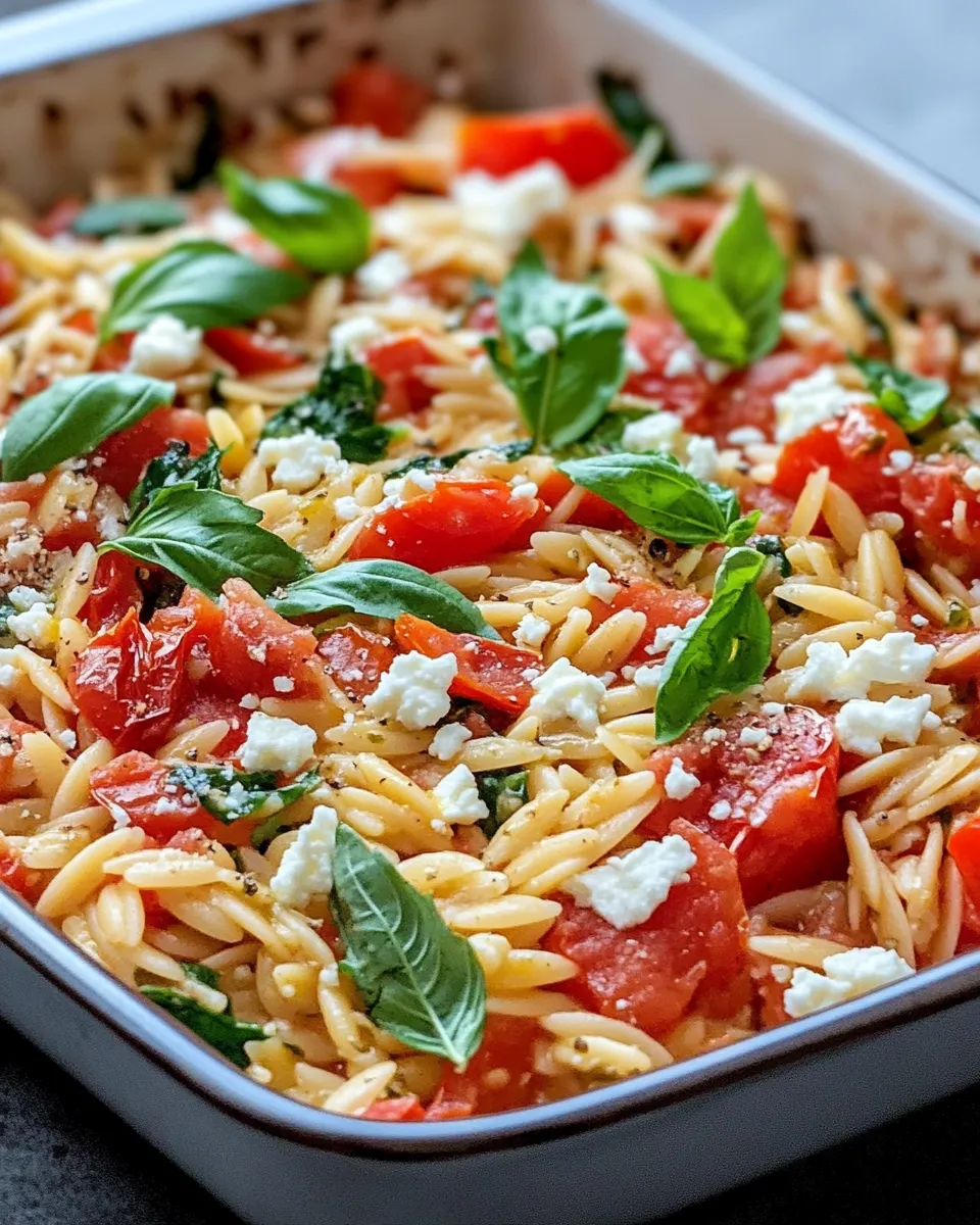 Classic Tomato-Feta Orzo Bake (One Dish) dish photo