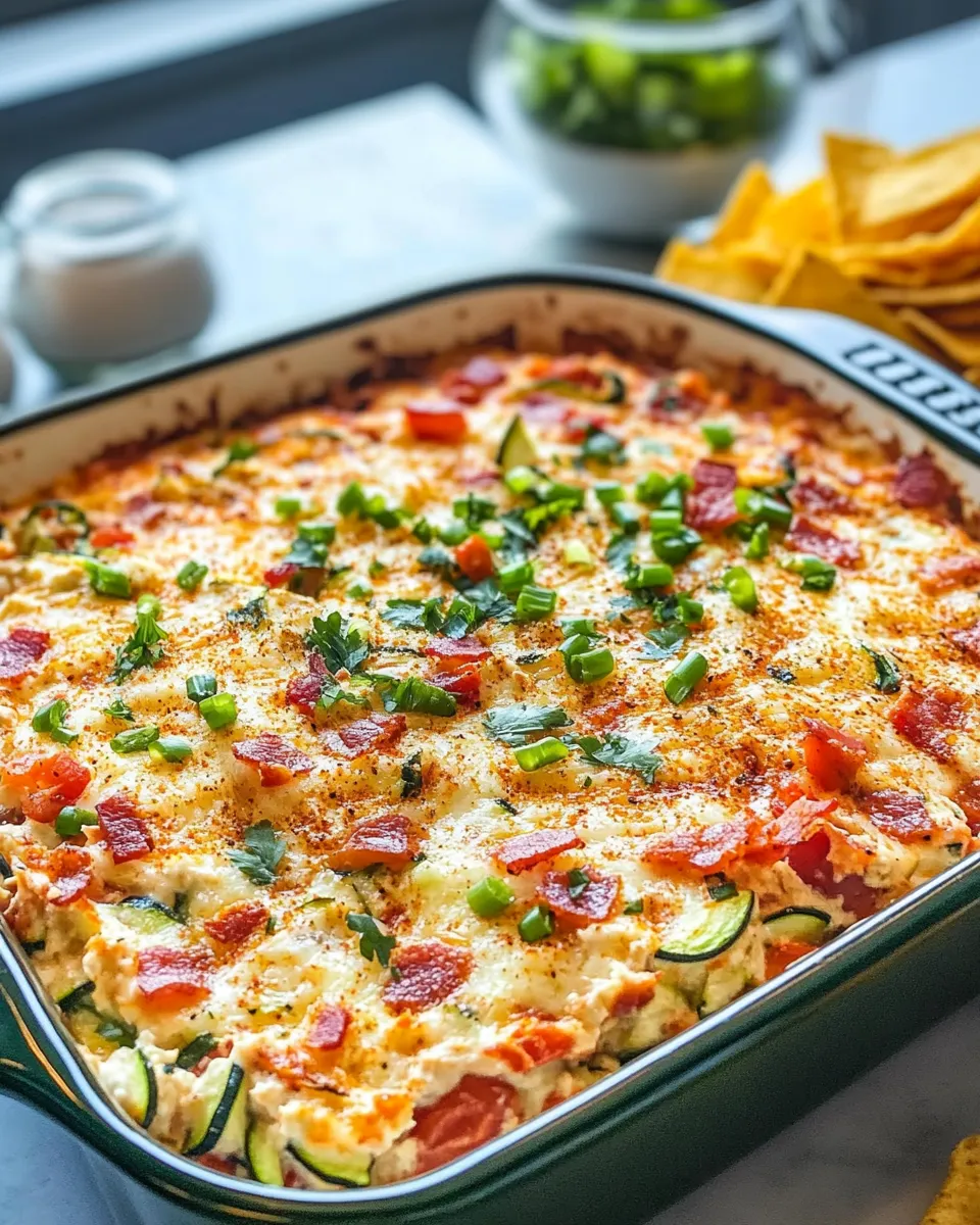 Classic Zucchini Relish Queso Dip (Game Day) dish photo