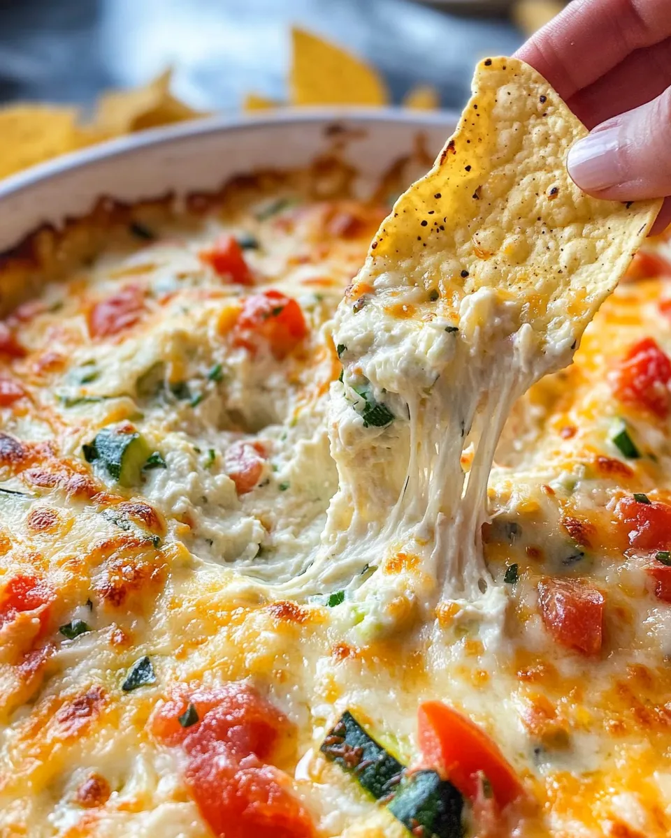 Delicious Zucchini Relish Queso Dip (Game Day) plate image