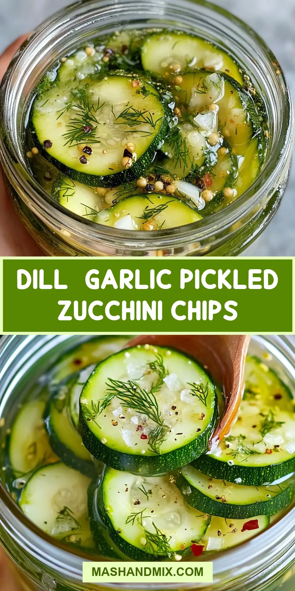 Dill-Garlic Pickled Zucchini Chips (Irresistible & Delicious)