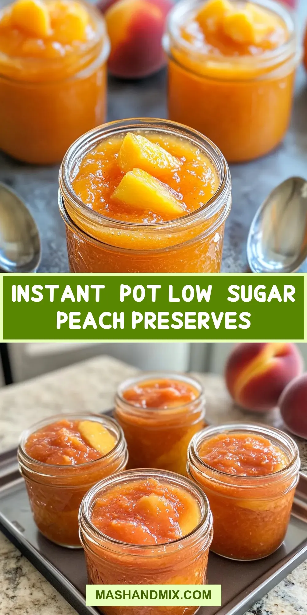 Savory Instant-Pot Low-Sugar Peach Preserves