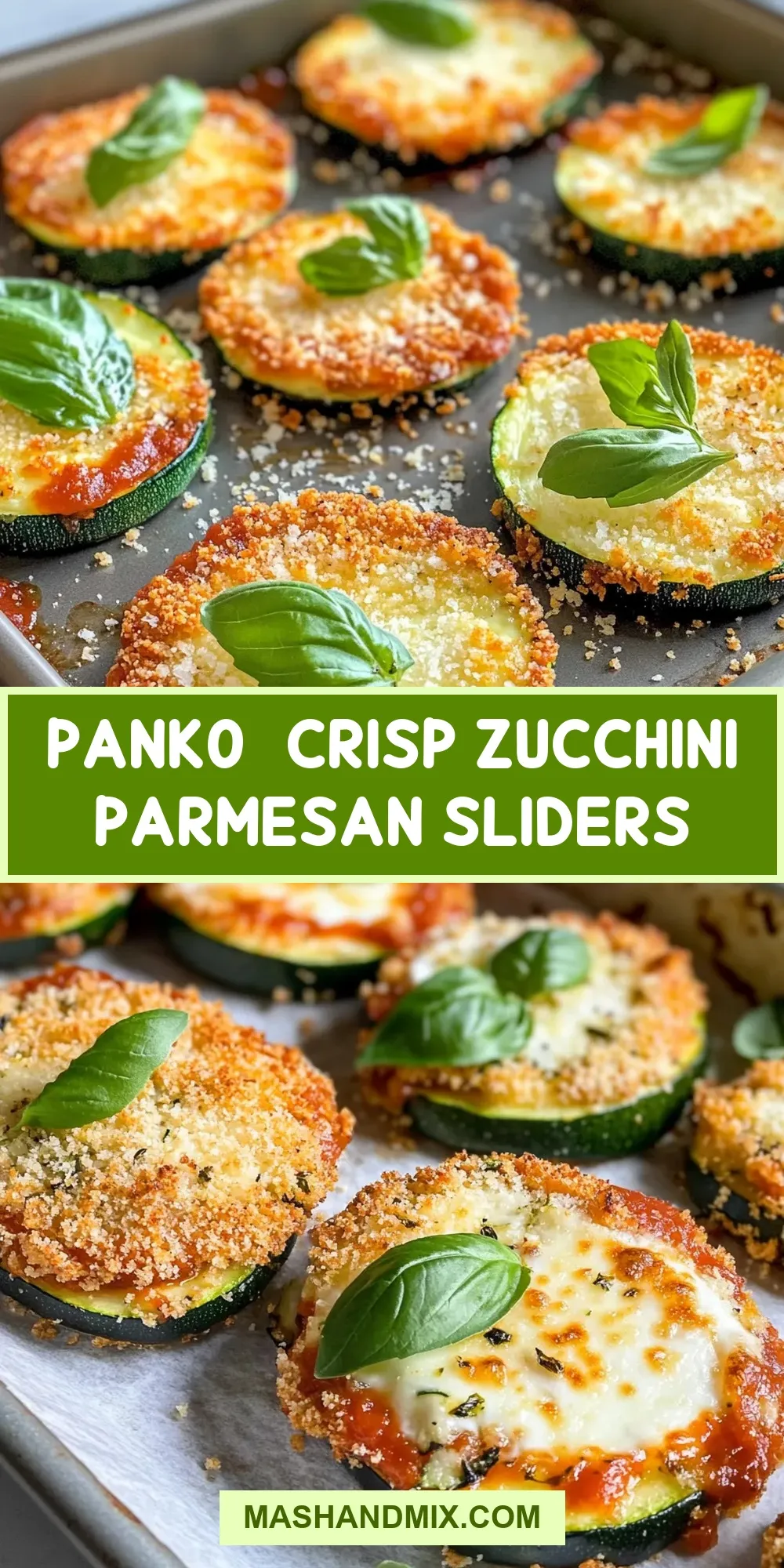 Panko-Crisp Zucchini Parmesan Sliders Recipe