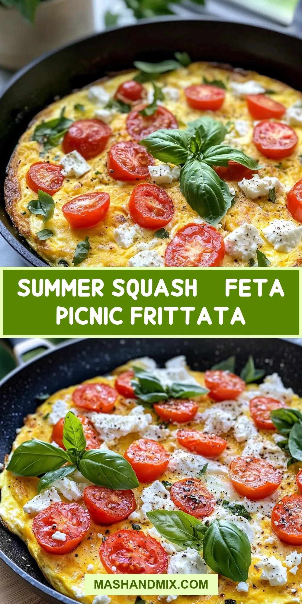 How To Make Quick Summer Squash & Feta Picnic Frittata