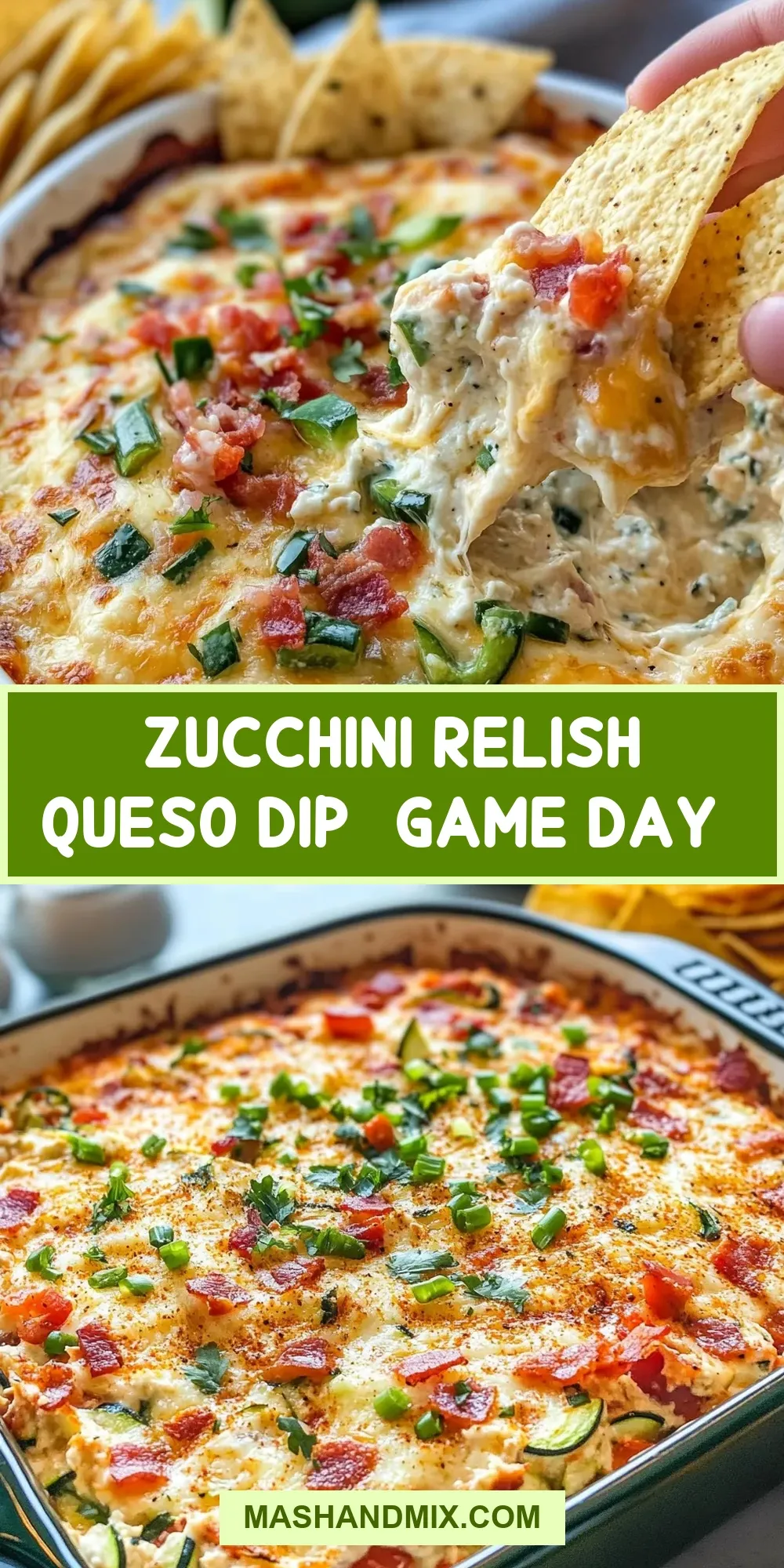Flavorful Zucchini Relish Queso Dip (Game Day)