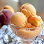 Homemade Blender Peach Sorbet (No Churn) recipe photo