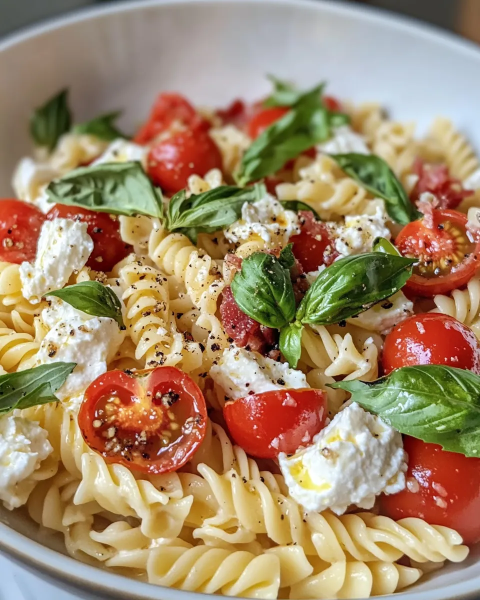 Classic Blistered Tomato Burrata Pasta Salad image