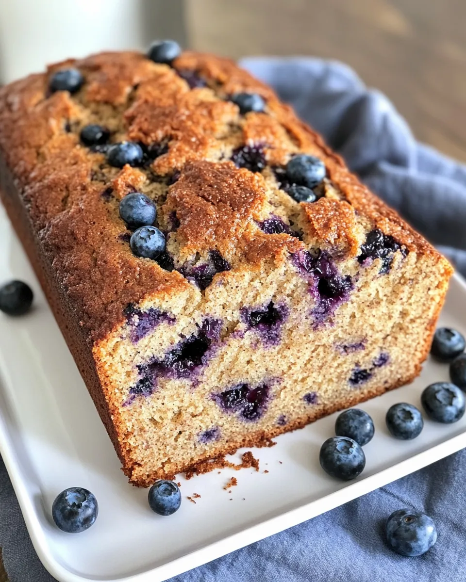 Classic Brown-Butter Blueberry Zucchini Bread Loaf image