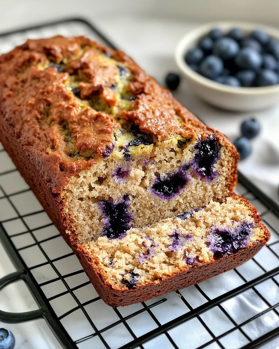 Easy Brown-Butter Blueberry Zucchini Bread Loaf recipe photo