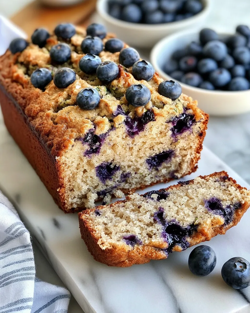 Delicious Brown-Butter Blueberry Zucchini Bread Loaf dish photo