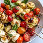 Homemade Caprese Tortellini Skewers recipe photo