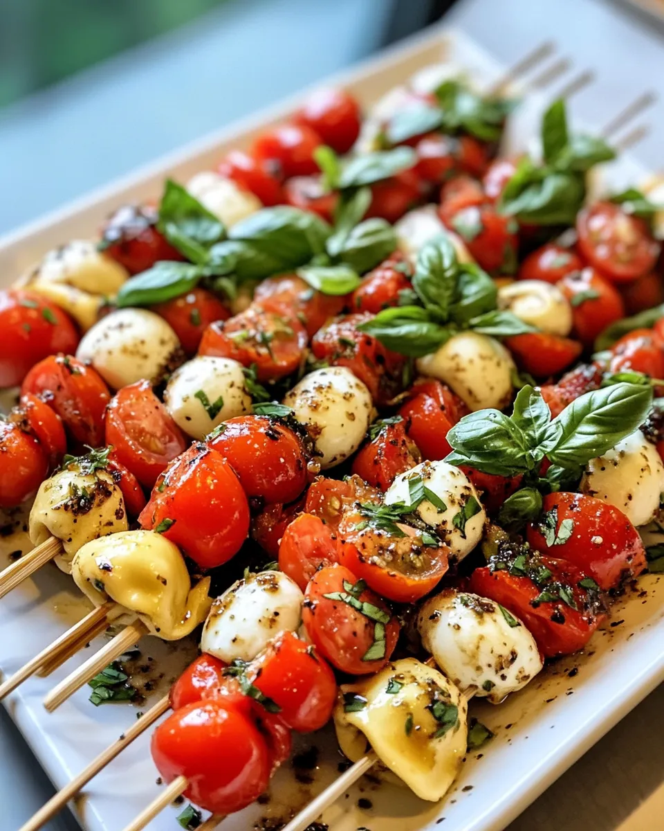 Classic Caprese Tortellini Skewers dish photo