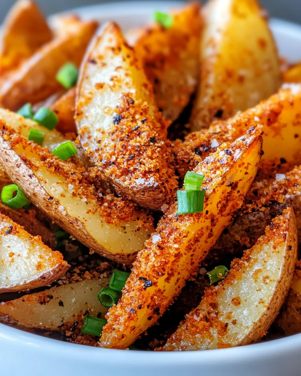 Easy Crunchy Takis Potato Wedges recipe image